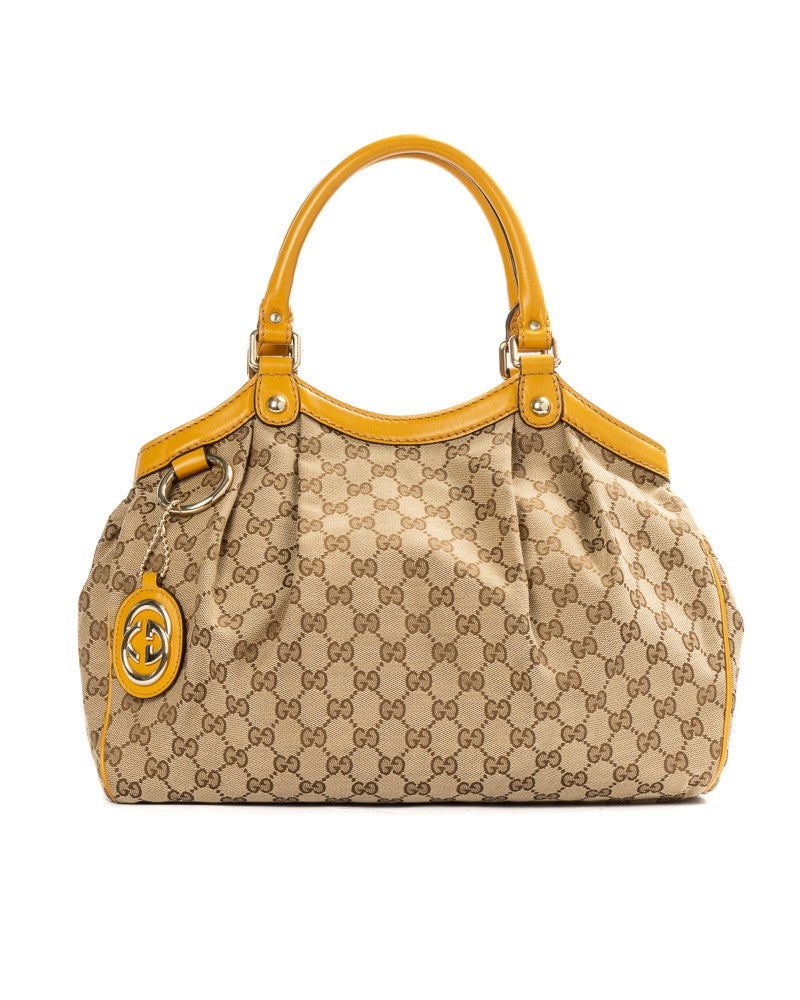 Gucci Sukey Medium Gg Supreme Yellow