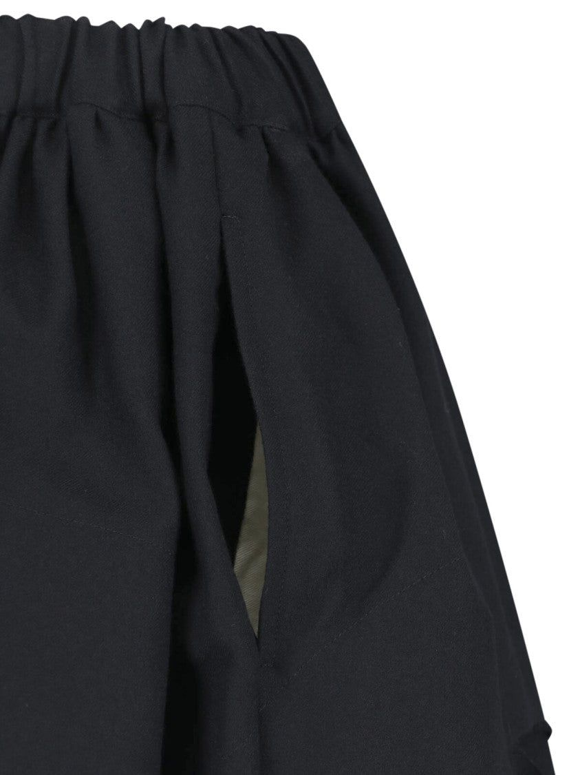 Cdgcdg Black Gathered Draped Sculptural Skirt