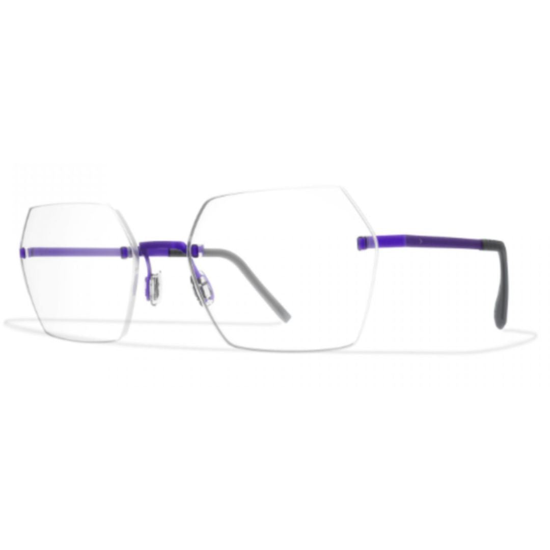 Blackfin Bf941 Aero A-N Rimless Geometric Eyeglasses With Purple Accents