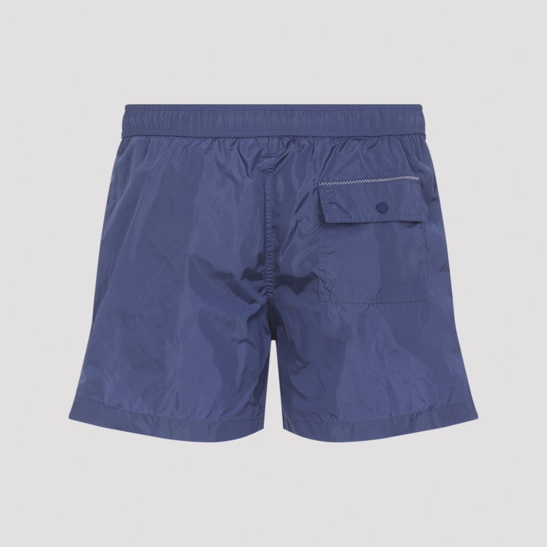 Moncler Streamlined Blue Swim Shorts With Elastic Waistband