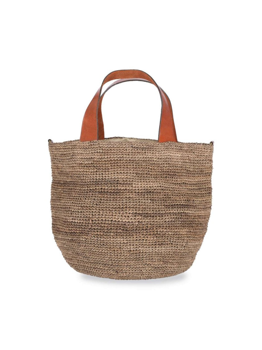 Ibeliv Brown Rafia Tote Bag