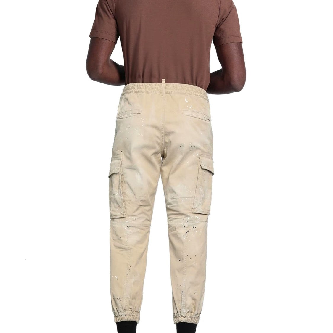 Dsquared2 Beige Cargo Pants With Elasticated Waist