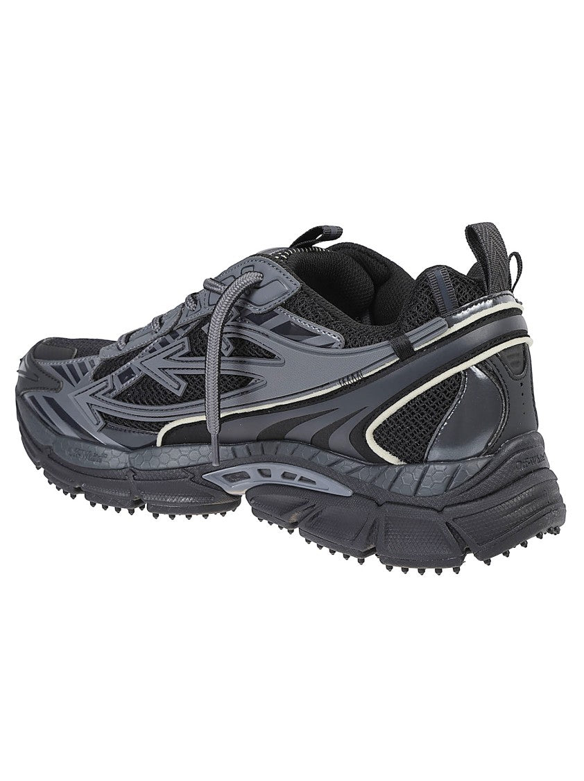 Off-White Be Right Back Black Layered Reflective Rugged Sole Sneakers
