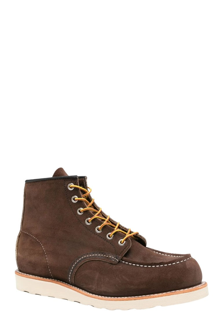 Red Wing Chocolate Classic Moc Muleskinner Suede Ankle Boots