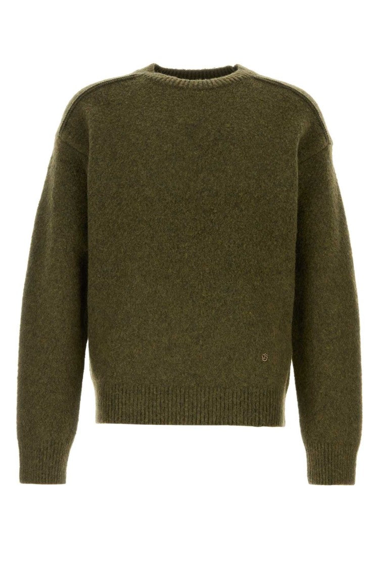 Burberry Olive Green Wool Blend Sweater