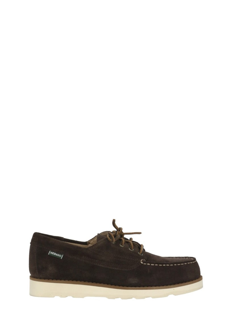 Sebago Rich Brown Suede Textured Grip Sole Loafers