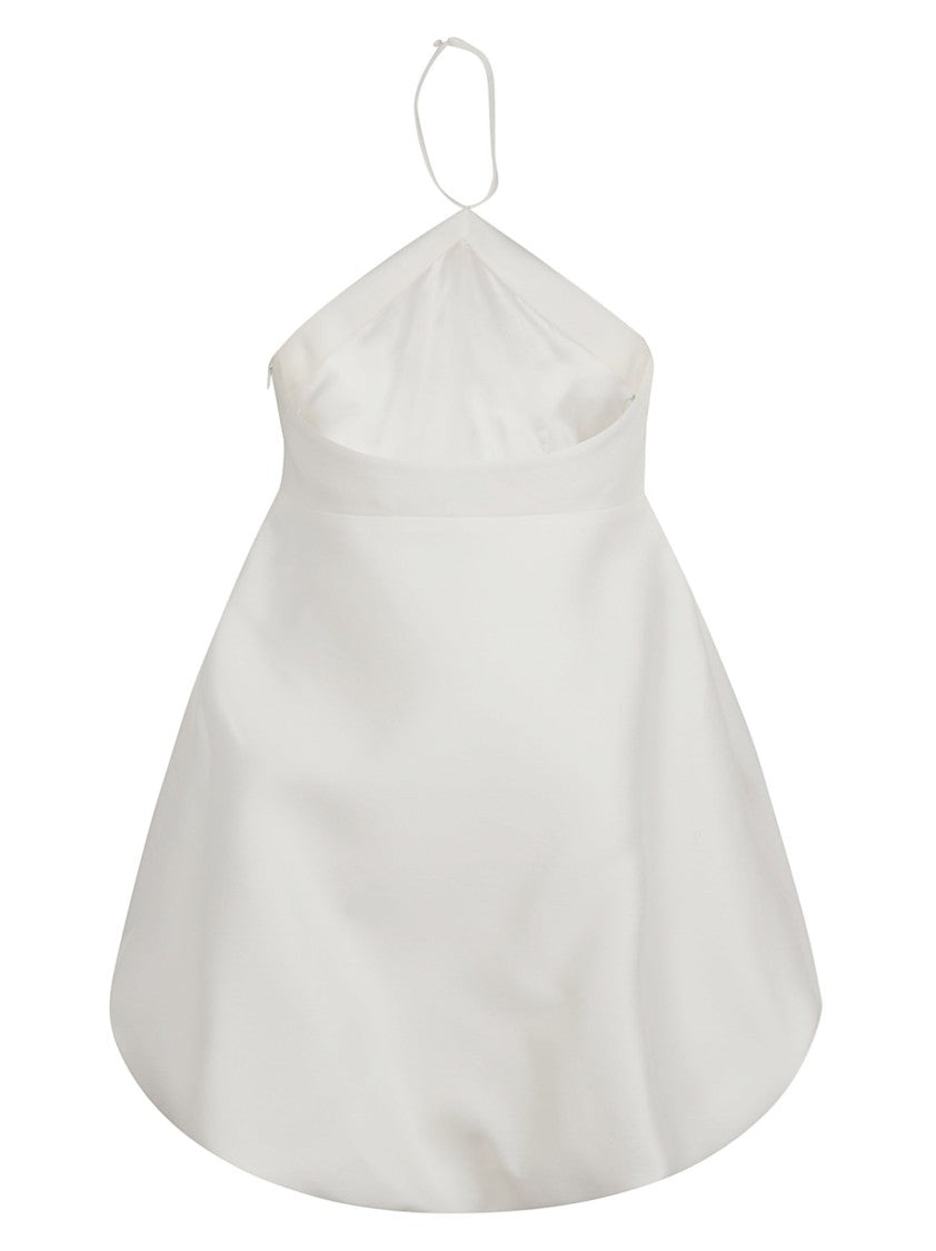 Balenciaga Sculptural Peplum Mini Dress With Removable Halter Neckline