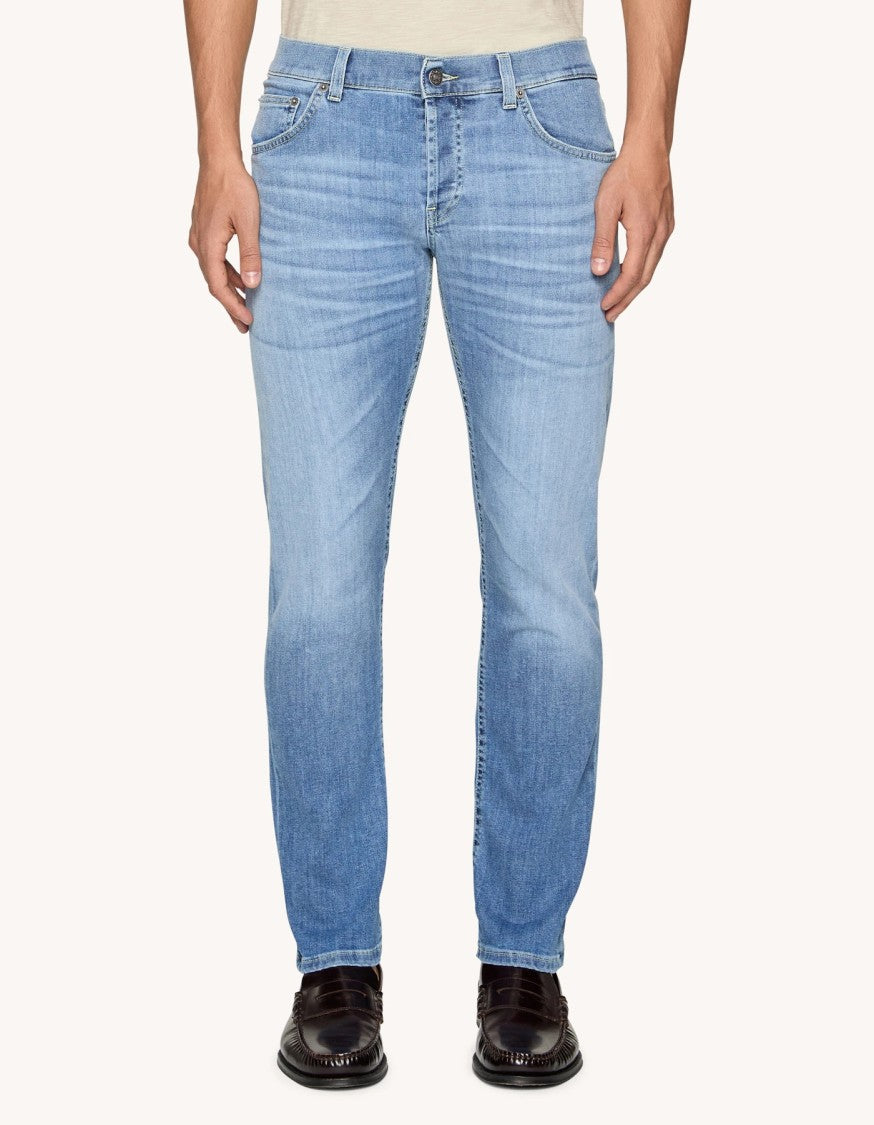 Dondup Light Blue Straight-Fit Jeans