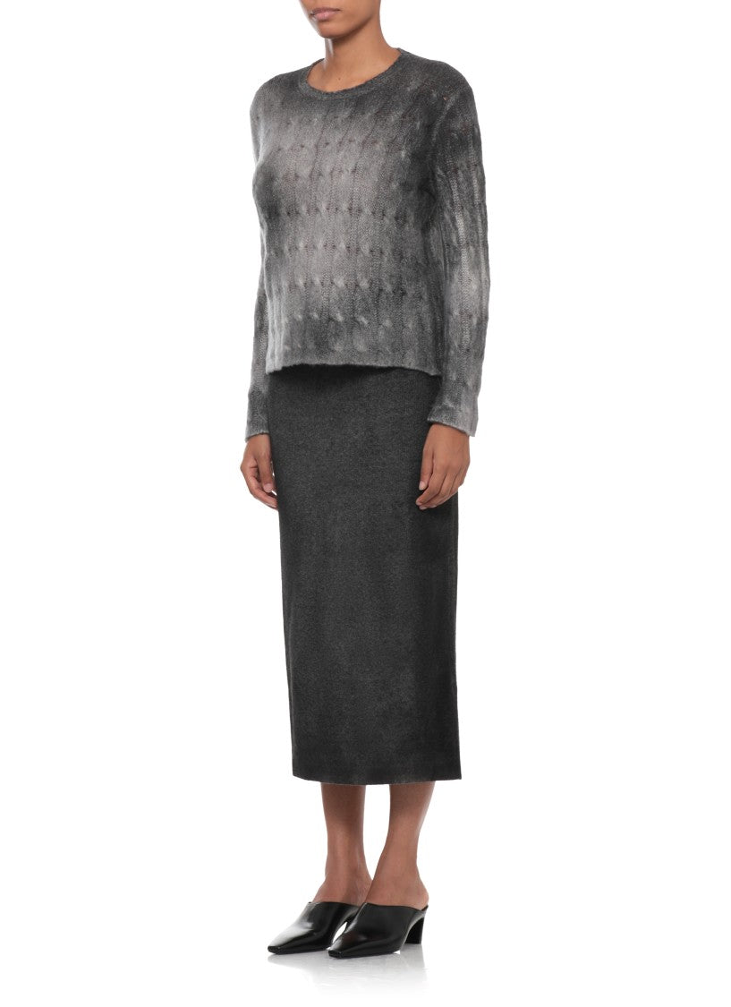 Avant Toi Grey Woven Cashmere Sweater