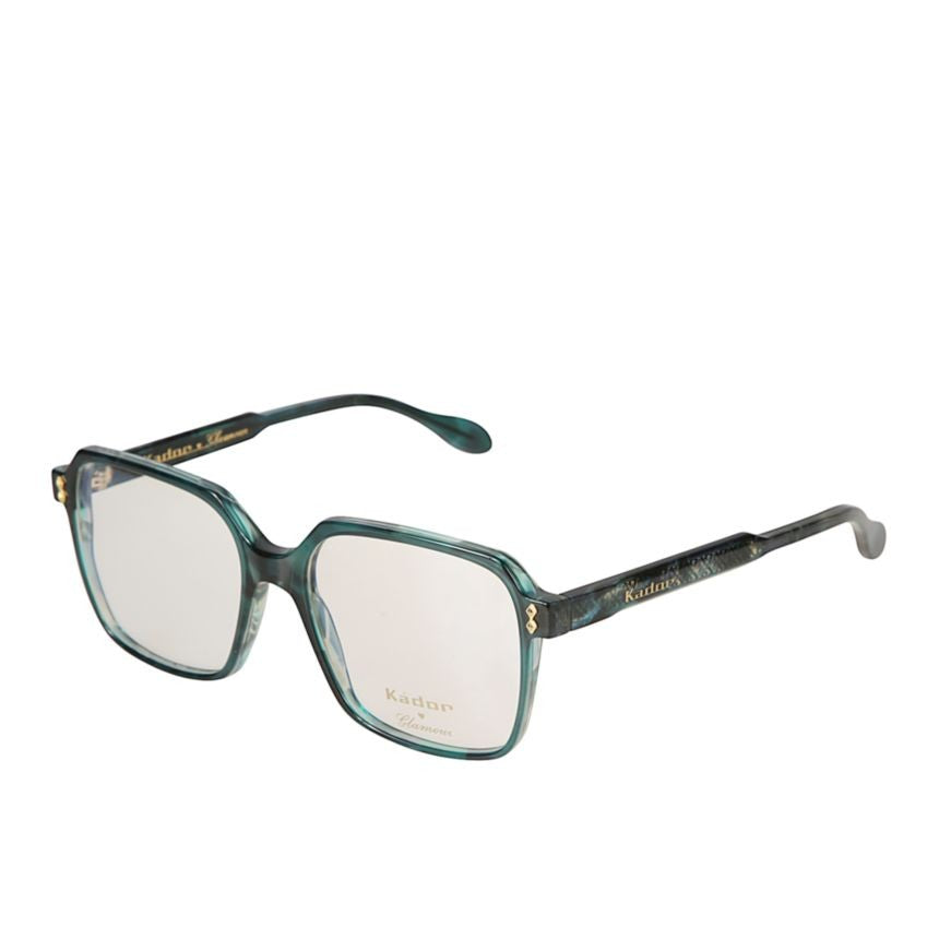 Kador Lisa Glamour Oversized Square Sunglasses With Translucent Teal Frame