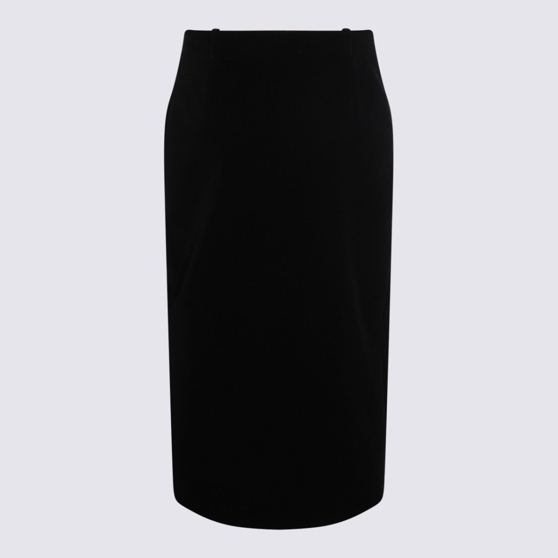 Saint Laurent Knee-Length Midi Skirt With Structured Silhouette And Subtle Back Slit