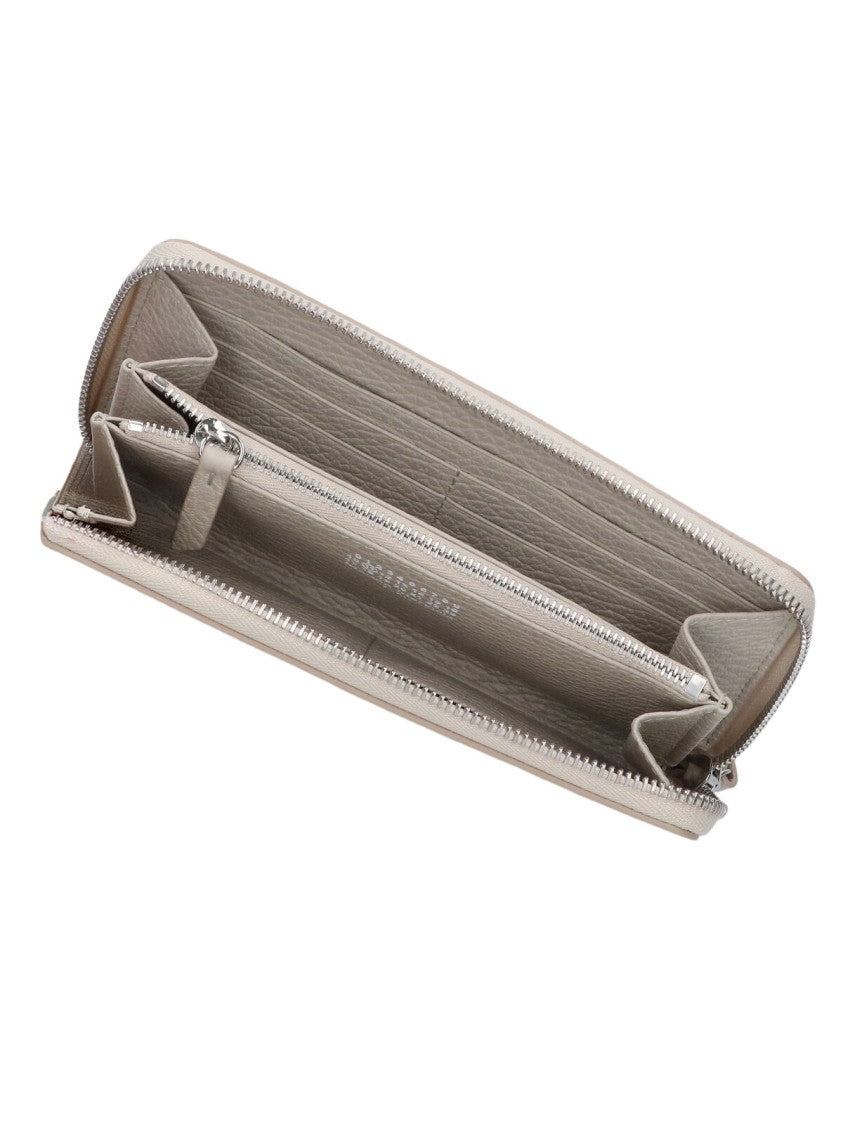 Maison Margiela Grey Four Stitches Textured Leather Wallet