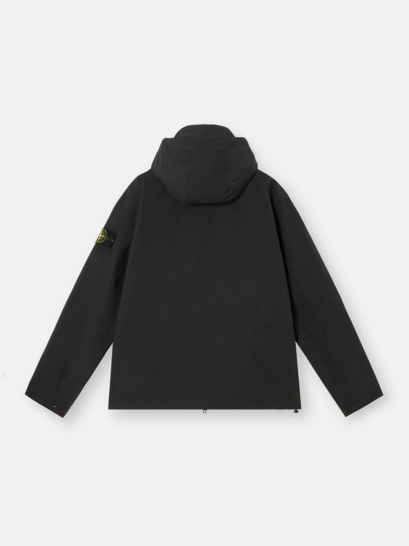 Stone Island Black Outerwear Jacket With Hood