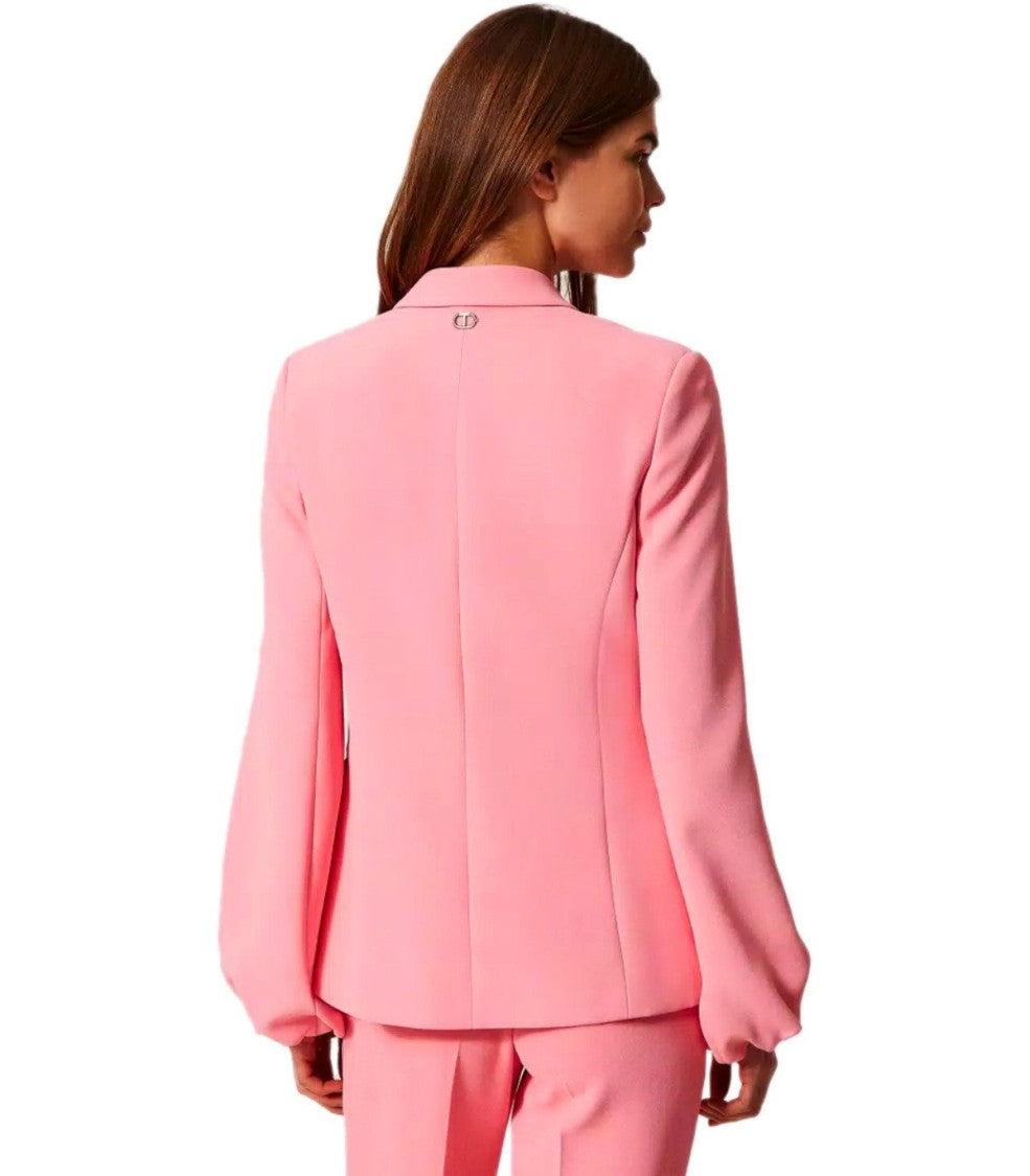 Twin-Set Pink Single-Breasted Blazer