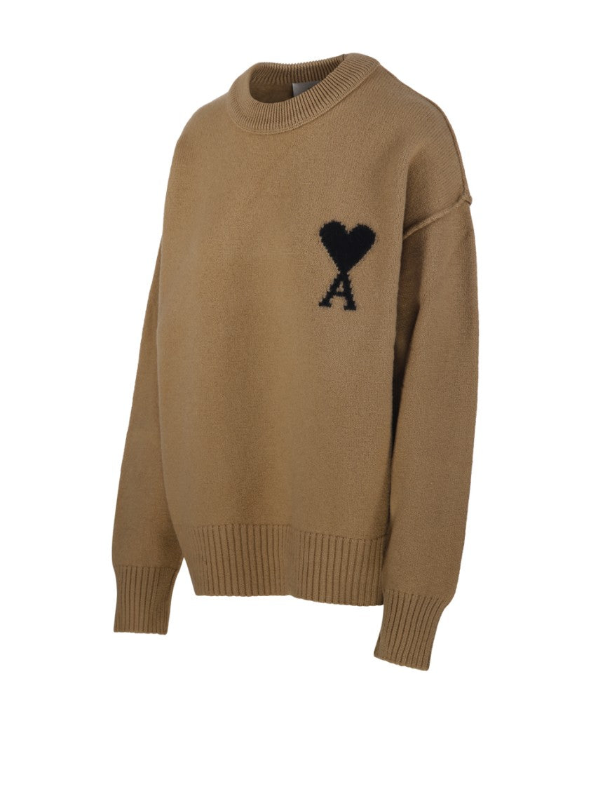 Ami Adc Round Neck Sweater Felted Merino