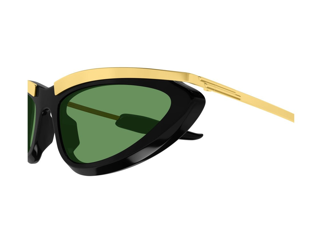 Bottega Veneta Gold Bv1477s Glossy Acetate Bold Cat-Eye Sunglasses