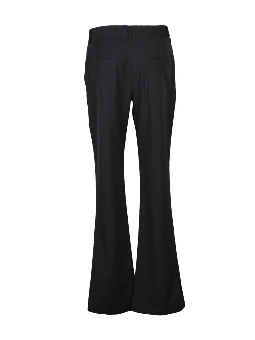 Balmain Tailored Black Virgin Wool Trousers With Fitted Silhouette
