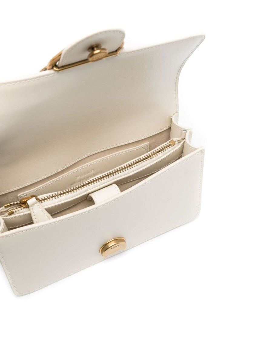 Pinko Structured White Handbag