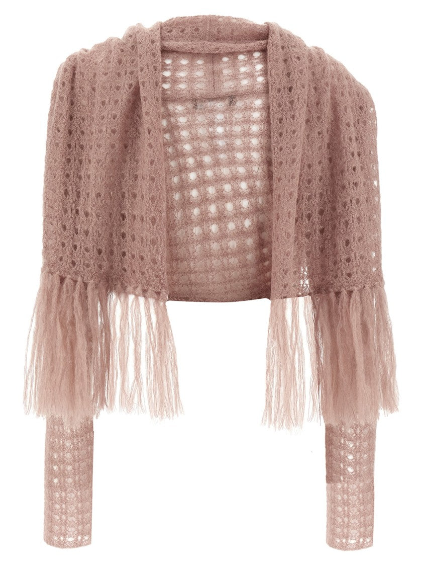 Fabiana Filippi Cropped Mohair Blend Cardigan