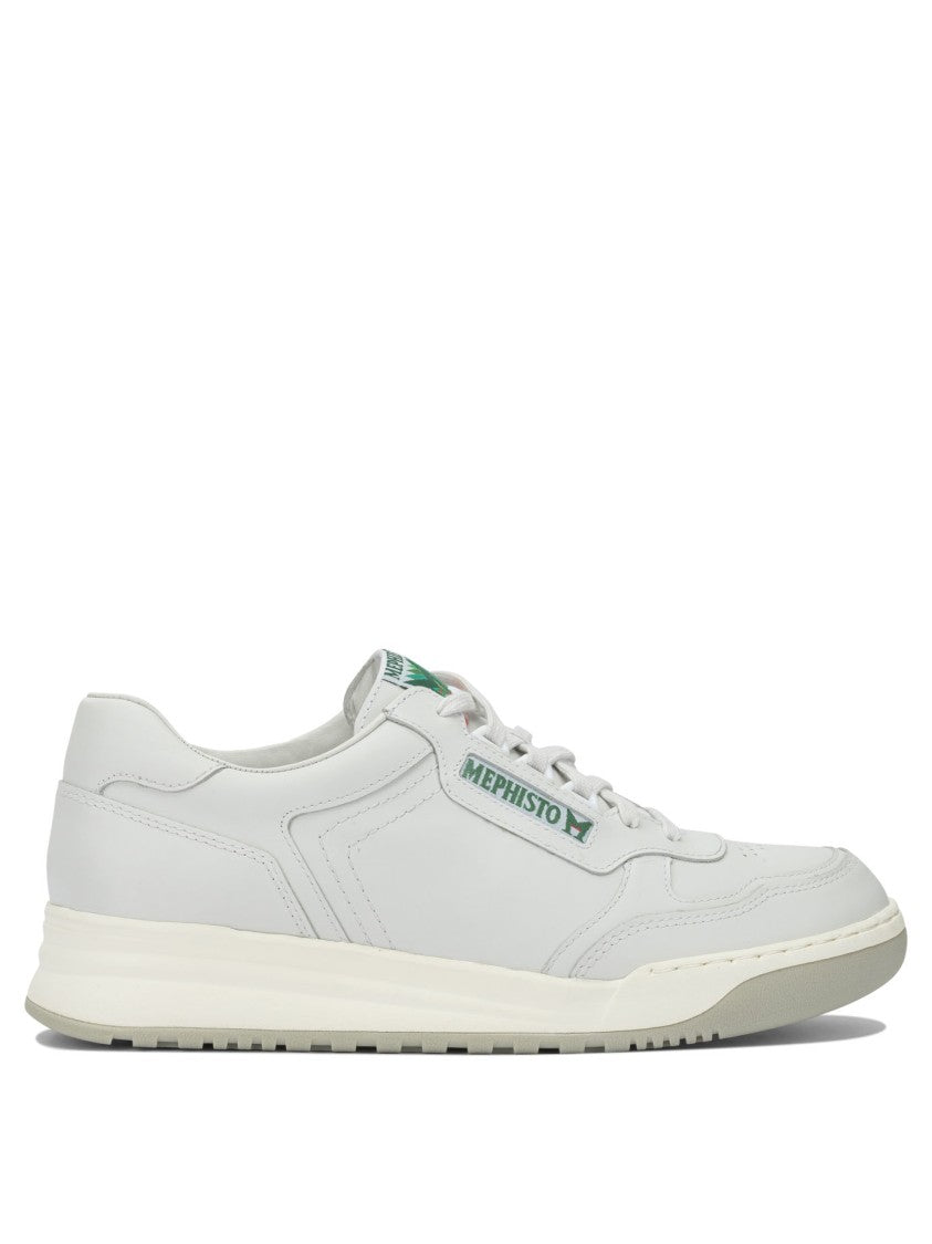 Mephisto Smooth Leather Round-Toe Sneakers