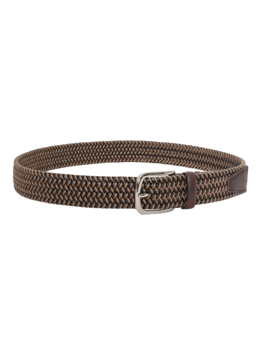 Claudio Orciani Braided Elastic Waxed Cotton Belt