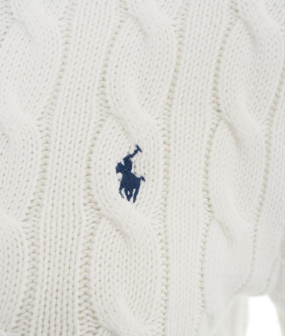 Polo Ralph Lauren Classic Cable Knit Cardigan Button-Down Front