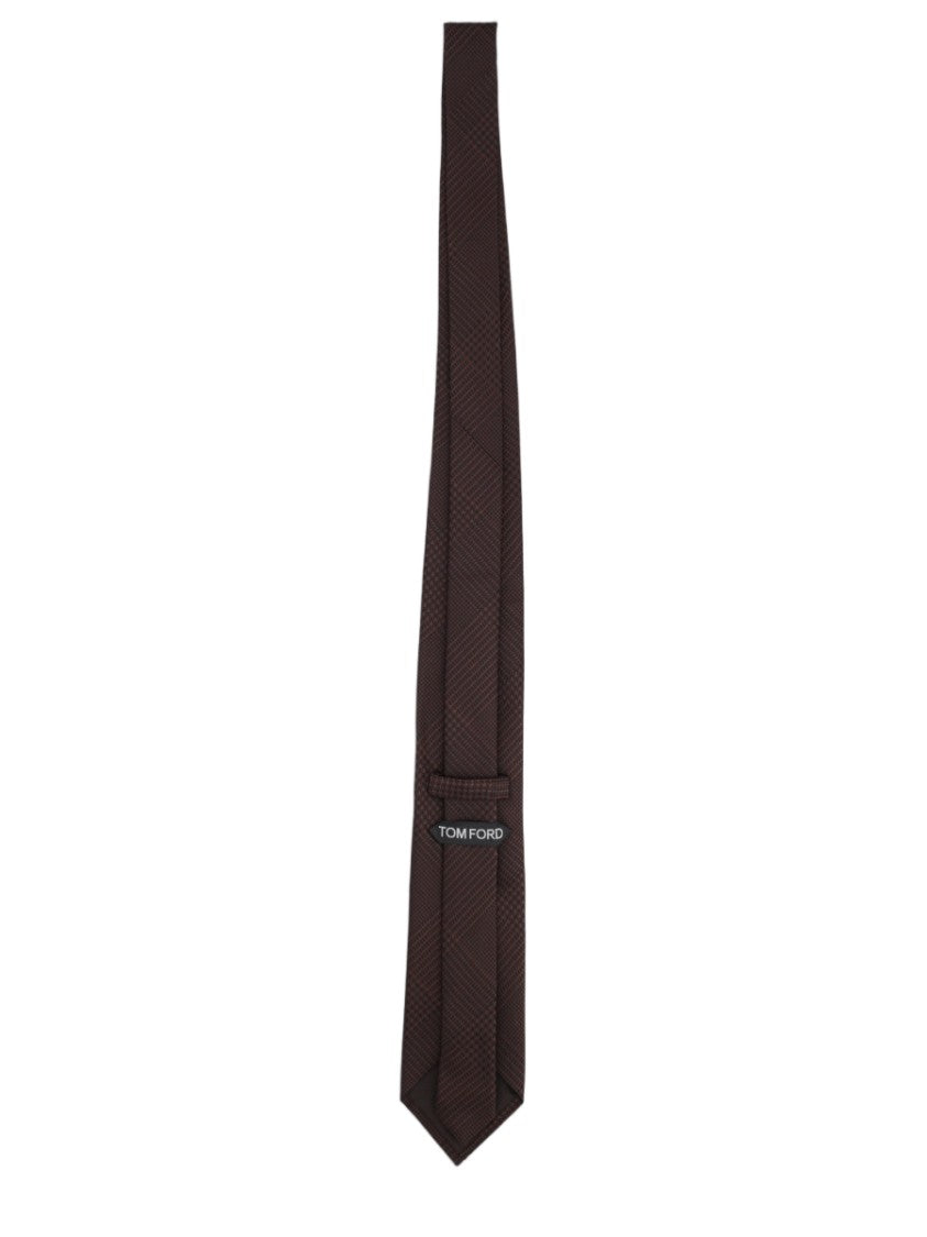 Tom Ford Jacquard Geometric Detail Silk Tie