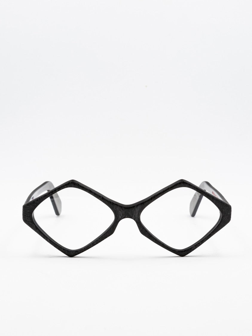 Moli@Limo Geometric Black Optical Frames With Textured Finish