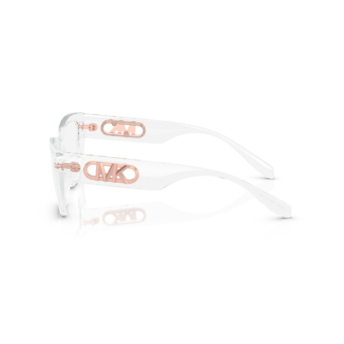 Michael Kors 0Mk4149u Transparent Cat-Eye Sunglasses With Rose Gold Detail