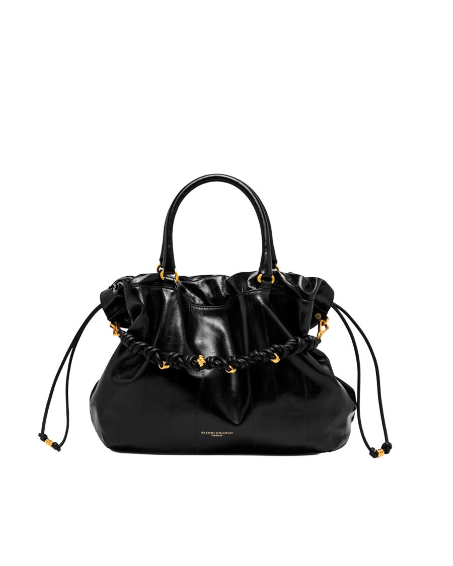 Gianni Chiarini Black Morgana Leather Shoulder Bag