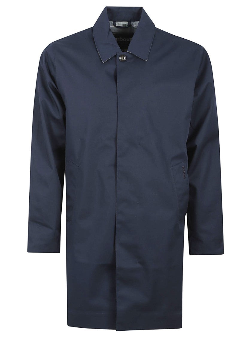 Barbour Mid-Length Waterproof Mac Jacket With Tartan Lining