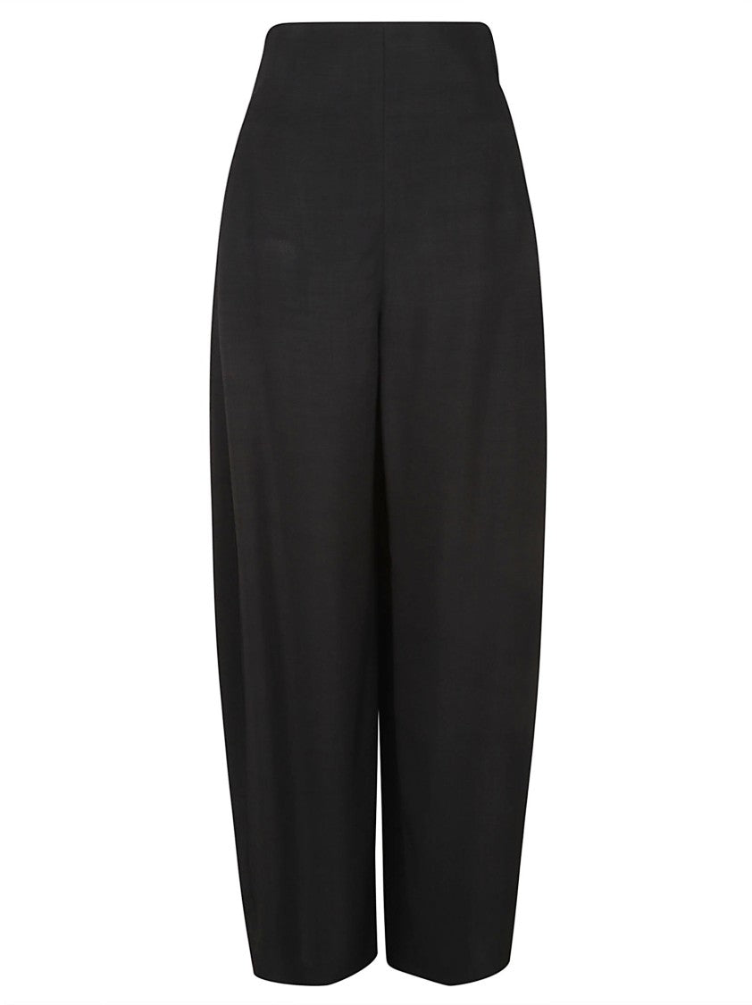 Alaïa High-Waisted Wide-Leg Trousers With Cropped Silhouette