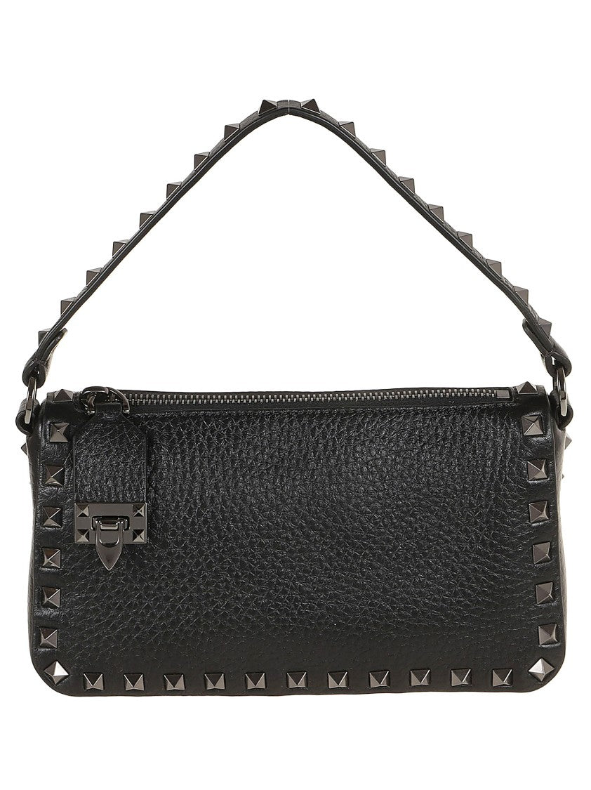 Valentino Small Rockstud Shoulder Bag In Grained Calfskin