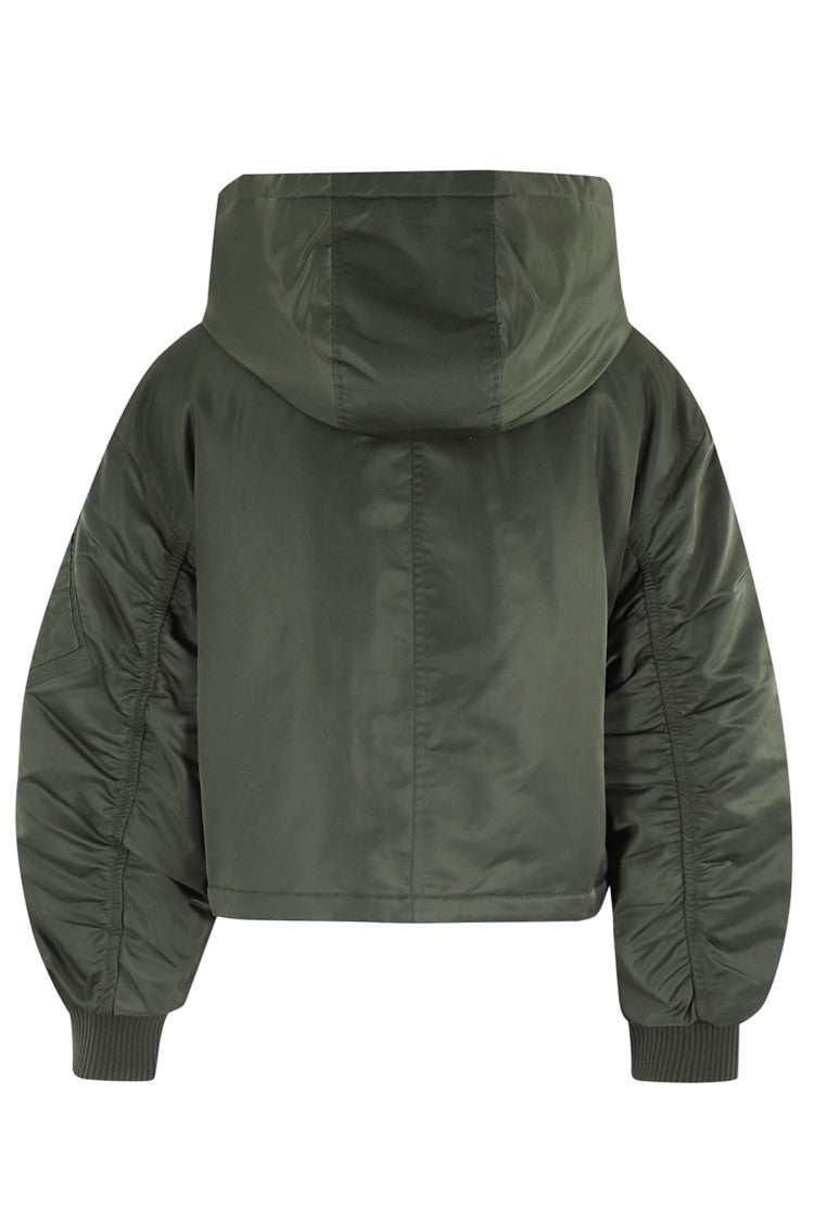 Stand Studio Cropped Forest Green Polyamide Matilda Jacket