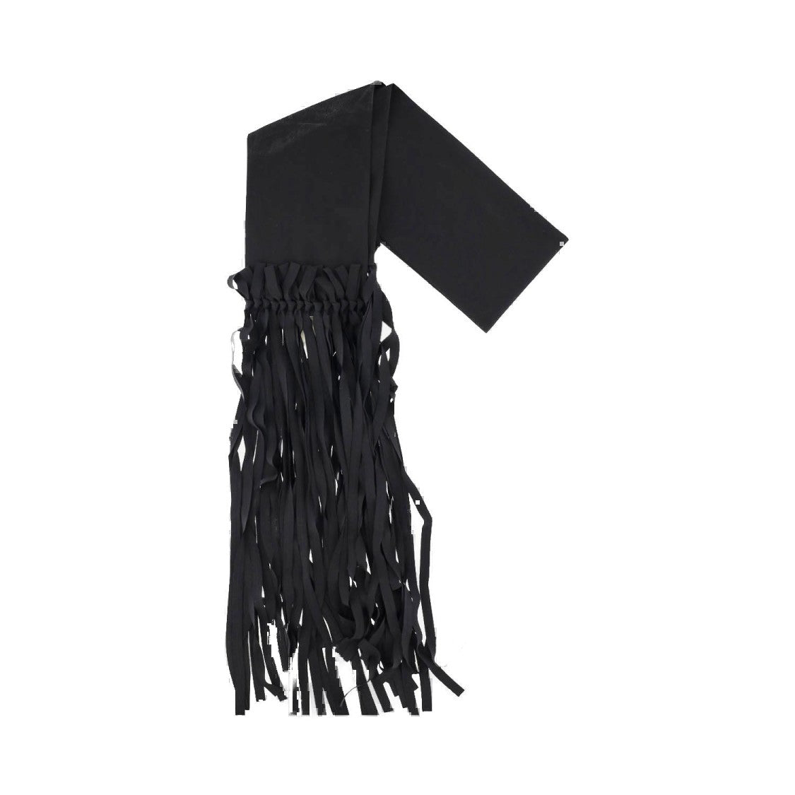 Carven Silk Scarf With Unique Ribbon Fringe Border
