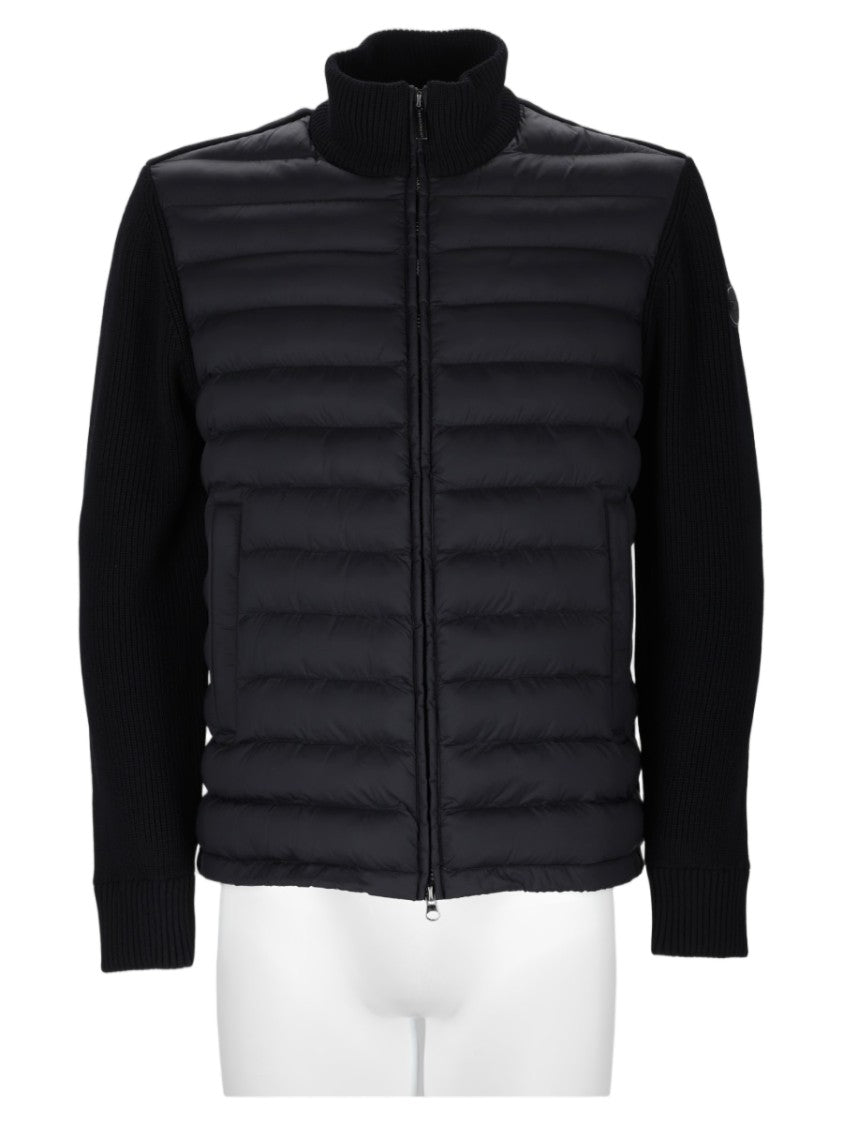 Colmar Originals Black Padded Ribbed-Sleeve Down Jacket