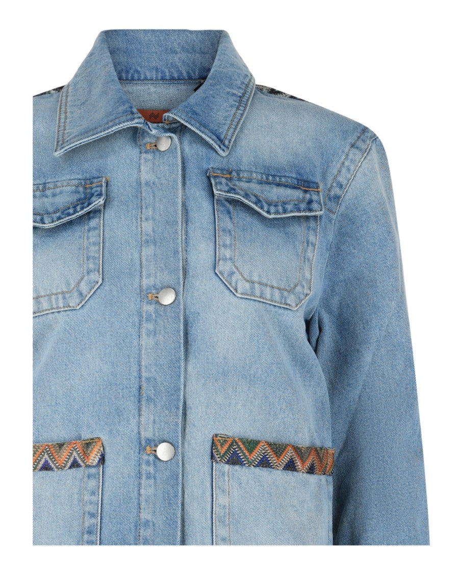 M Missoni Ombre Trim Denim Jacket
