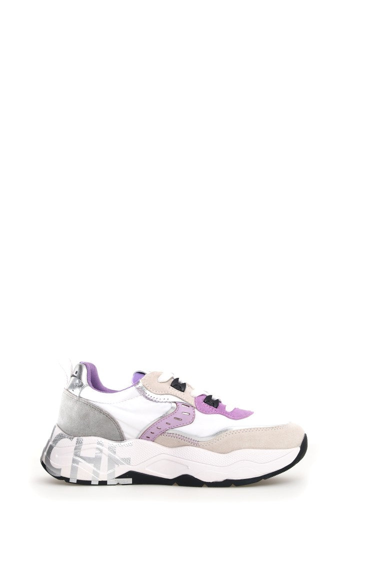 Voile Blanche Light Pink Sneakers With Soft Textures