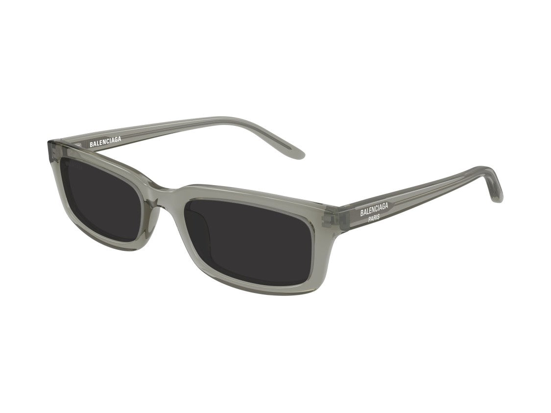 Balenciaga Bb0526s Translucent Grey Tinted Rectangular Sunglasses