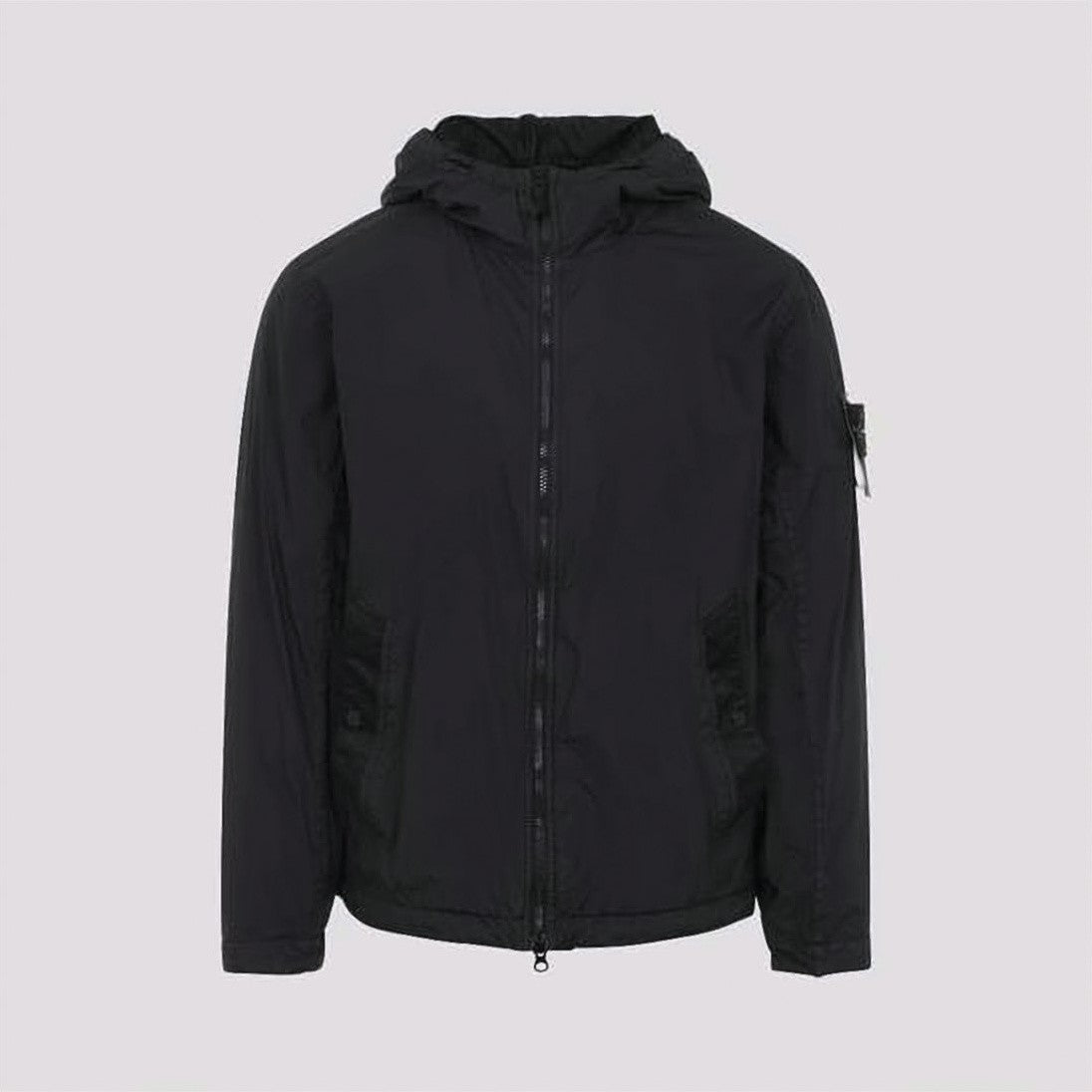 Stone Island Crinkled Nylon Hooded Jacket