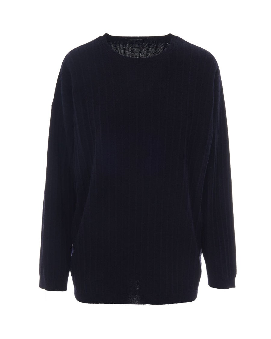 Fabiana Filippi Night Blue Platinum Wool-Blend Sweater