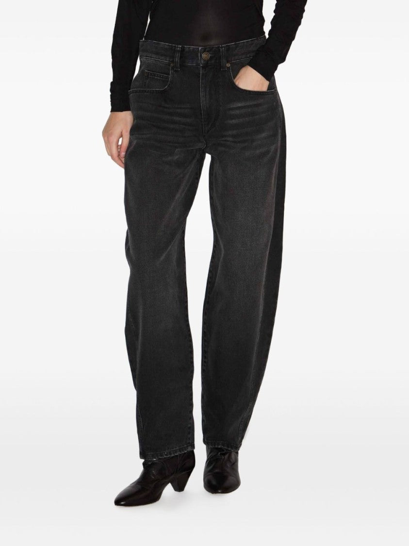 Isabel Marant Étoile Relaxed Fit Trousers With Classic Five-Pocket Design