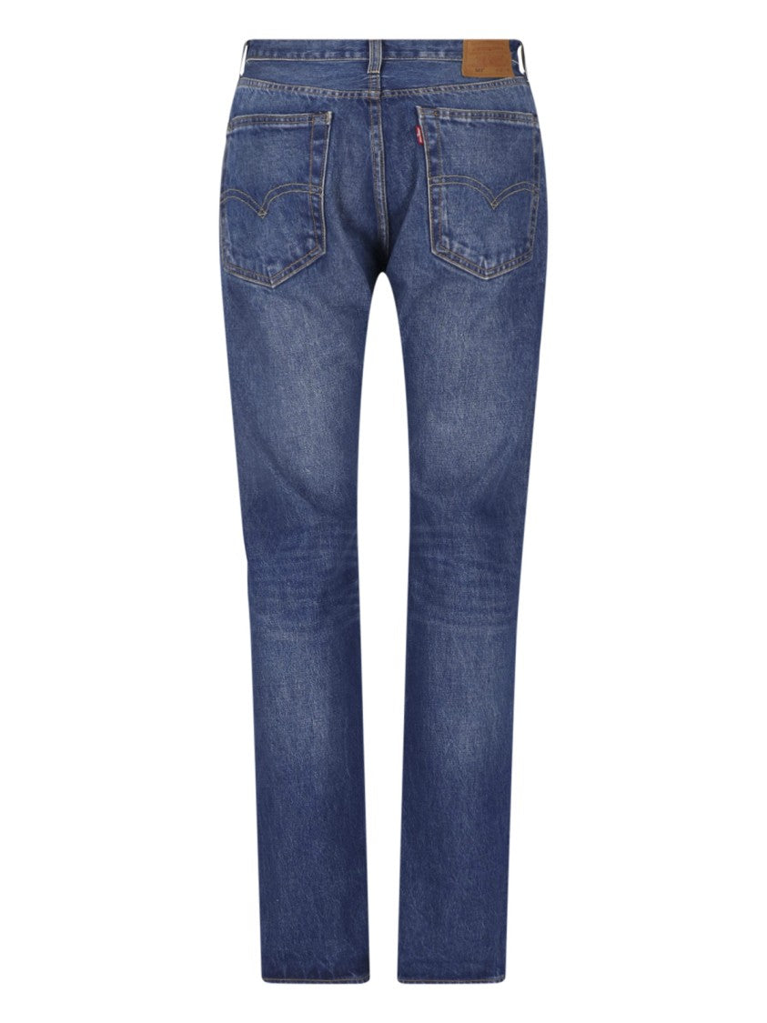 Levi's Strauss Blue 501 Selvedge Straight-Leg Cotton Denim Jeans