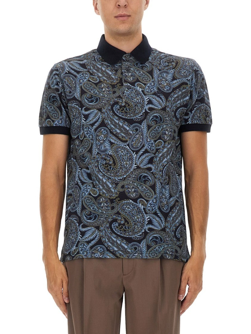 Etro Intricately Printed Cotton Polo Shirt With Tailored Fit