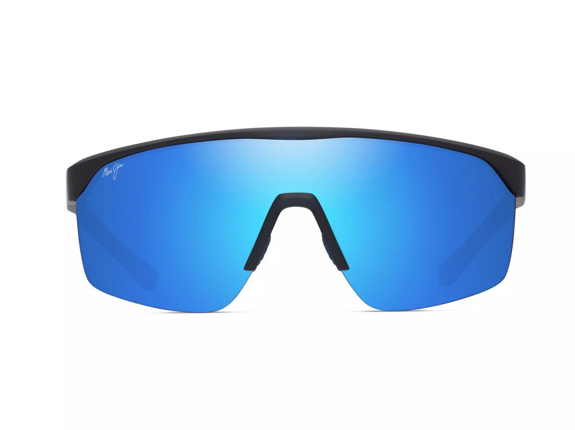 Maui Jim Blue Mj0595s Wraparound Mirrored Sunglasses