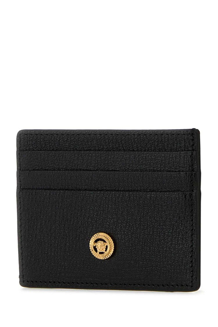 Versace Black Leather Medusa Biggie Card Holder