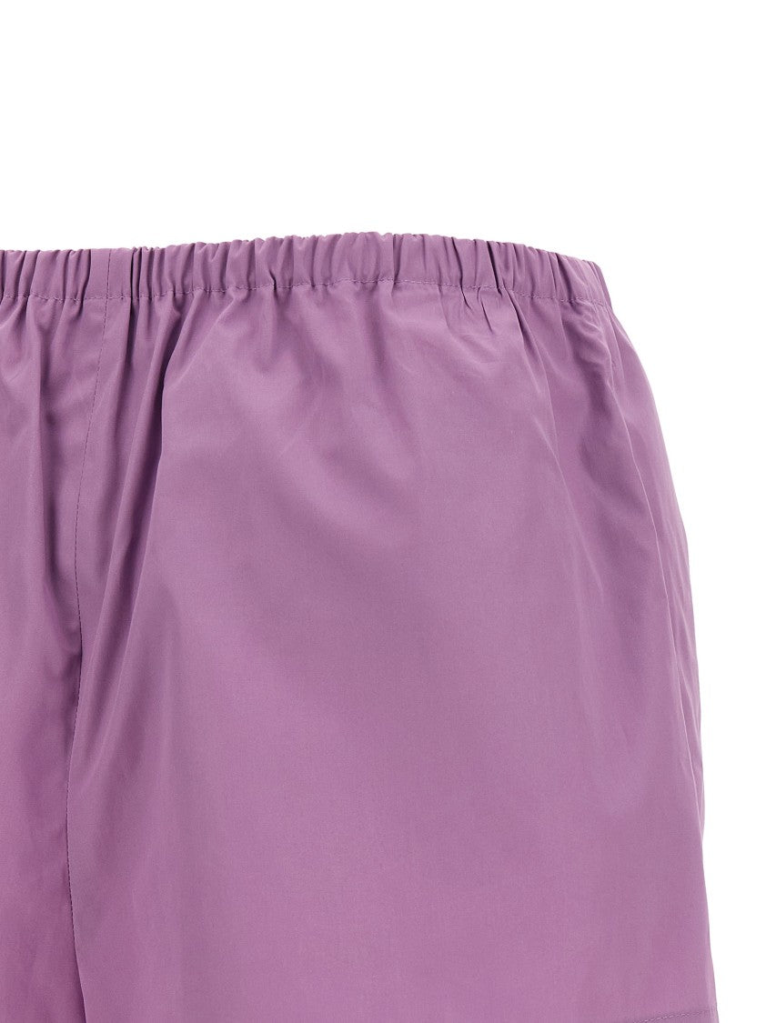 Prada Casual Cotton Poplin Shorts With Flap Pockets