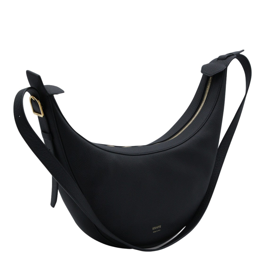 Khaite Crescent-Shaped Black Bag With Zip Closure