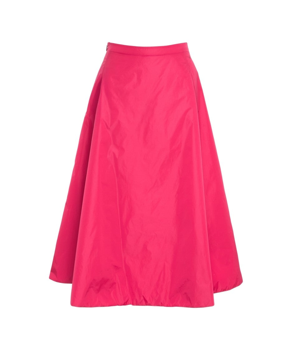 Add Padded Midi Skirt With Flared Silhouette