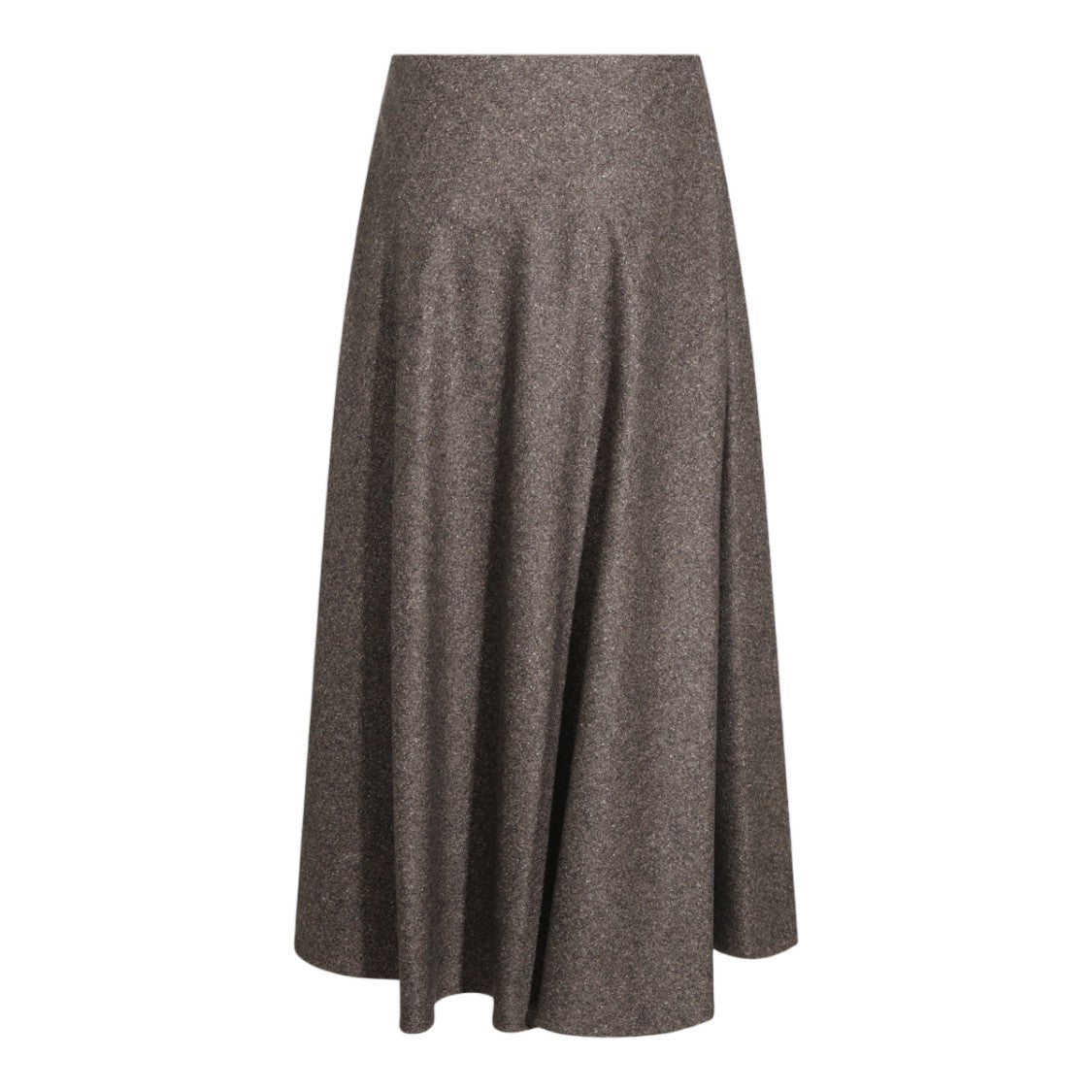 Tagliatore Textured Earthy Tone A-Line Midi Skirt